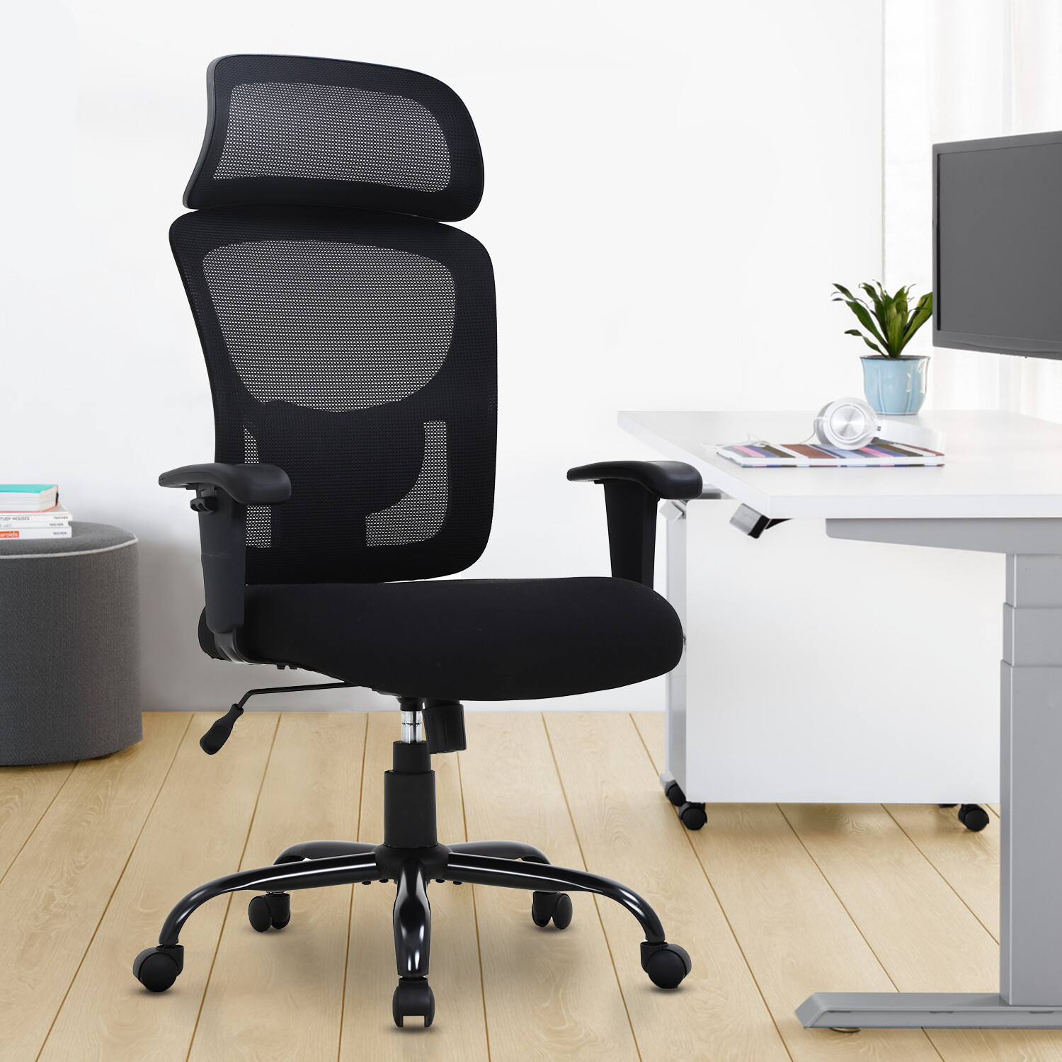 Ergonomic Big and Tall Office Chair 400lbs Wide Executive Desk Chair W/Lumbar