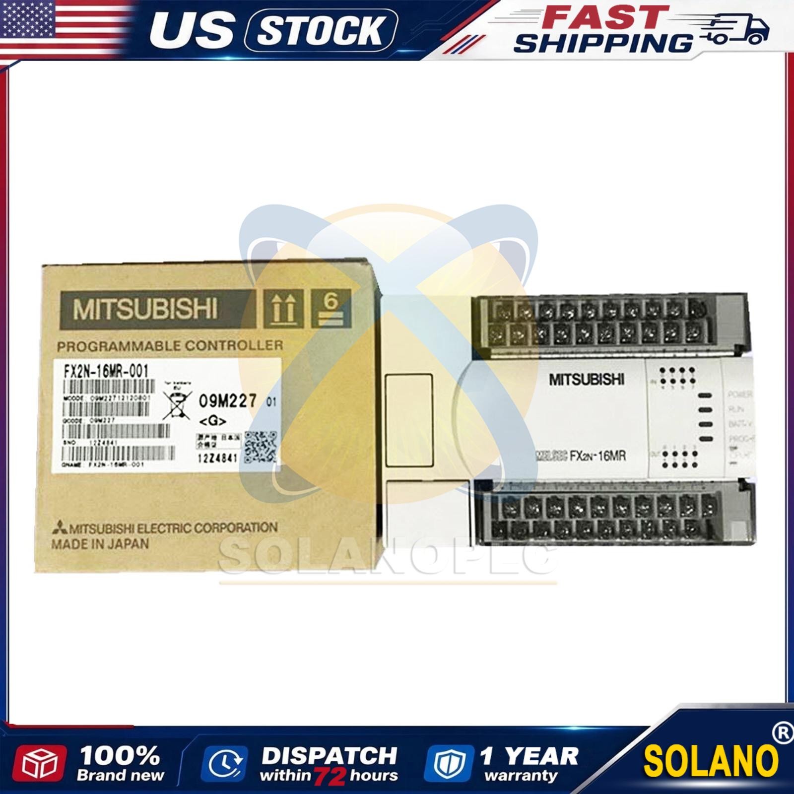 MITSUBISHI FX2N-16MR-001 FX2N16MR001 PLC Programmable Controller US Free TAX