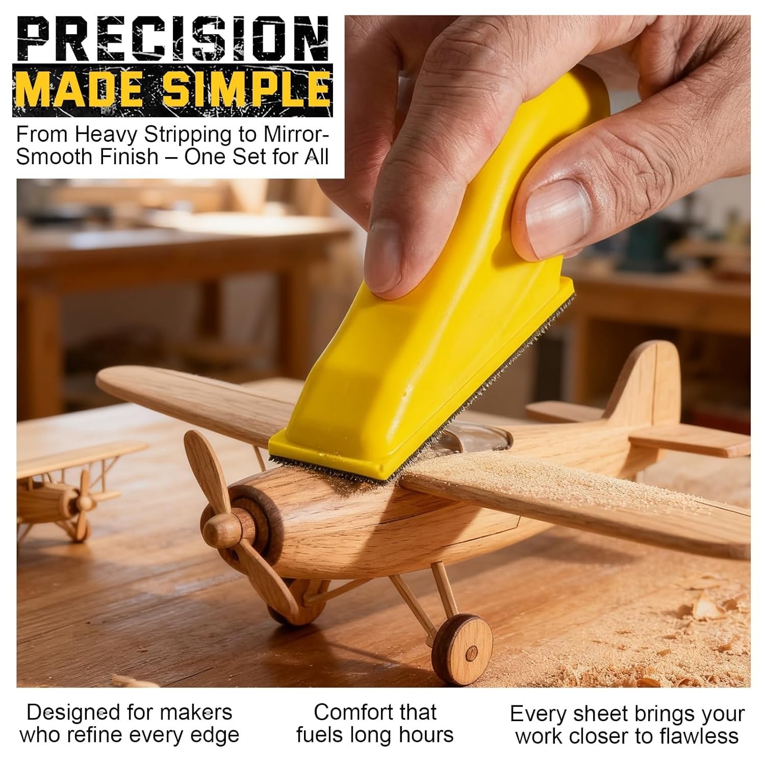 72PCS Premium Micro Sander, Detail & Mini Sander Block – Precision Small Hand Sa