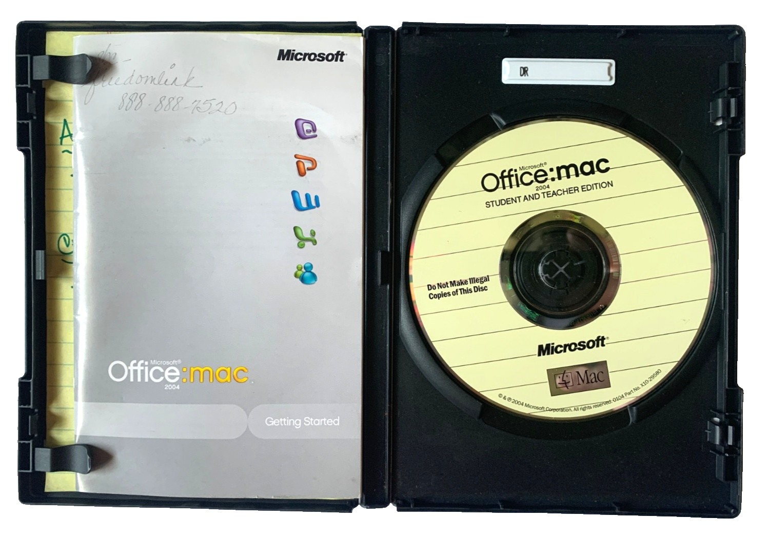 Microsoft Office Mac 2004 Student & Teacher Edition Software Booklet 3 Keys 📚🔥