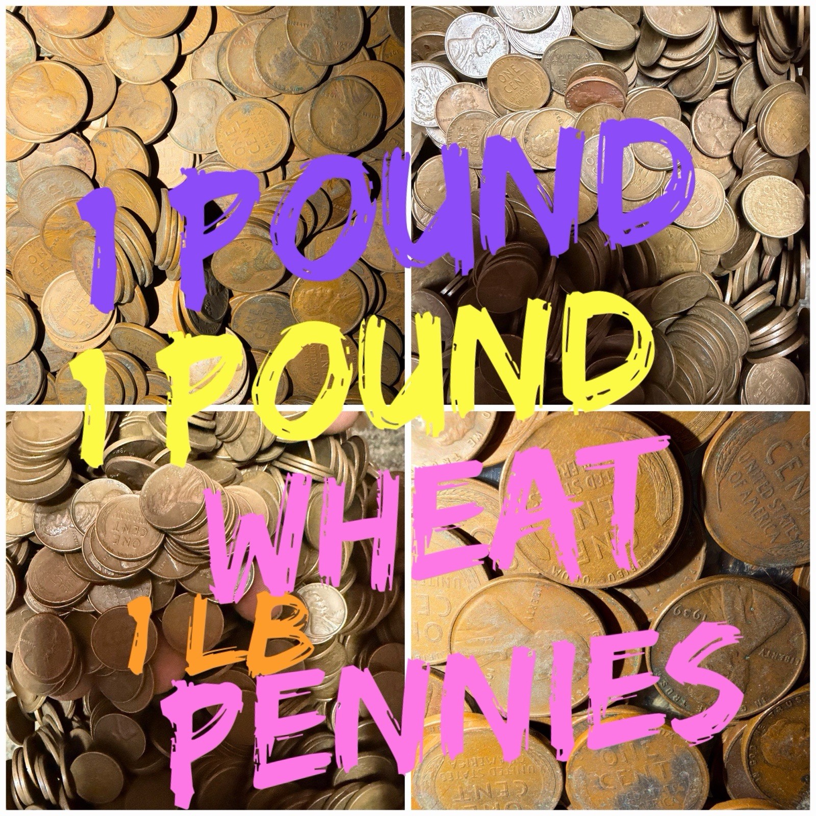 1 POUND UNSEARCHED WHEAT PENNIES teens 20s 30s 40s 50s wheat cent