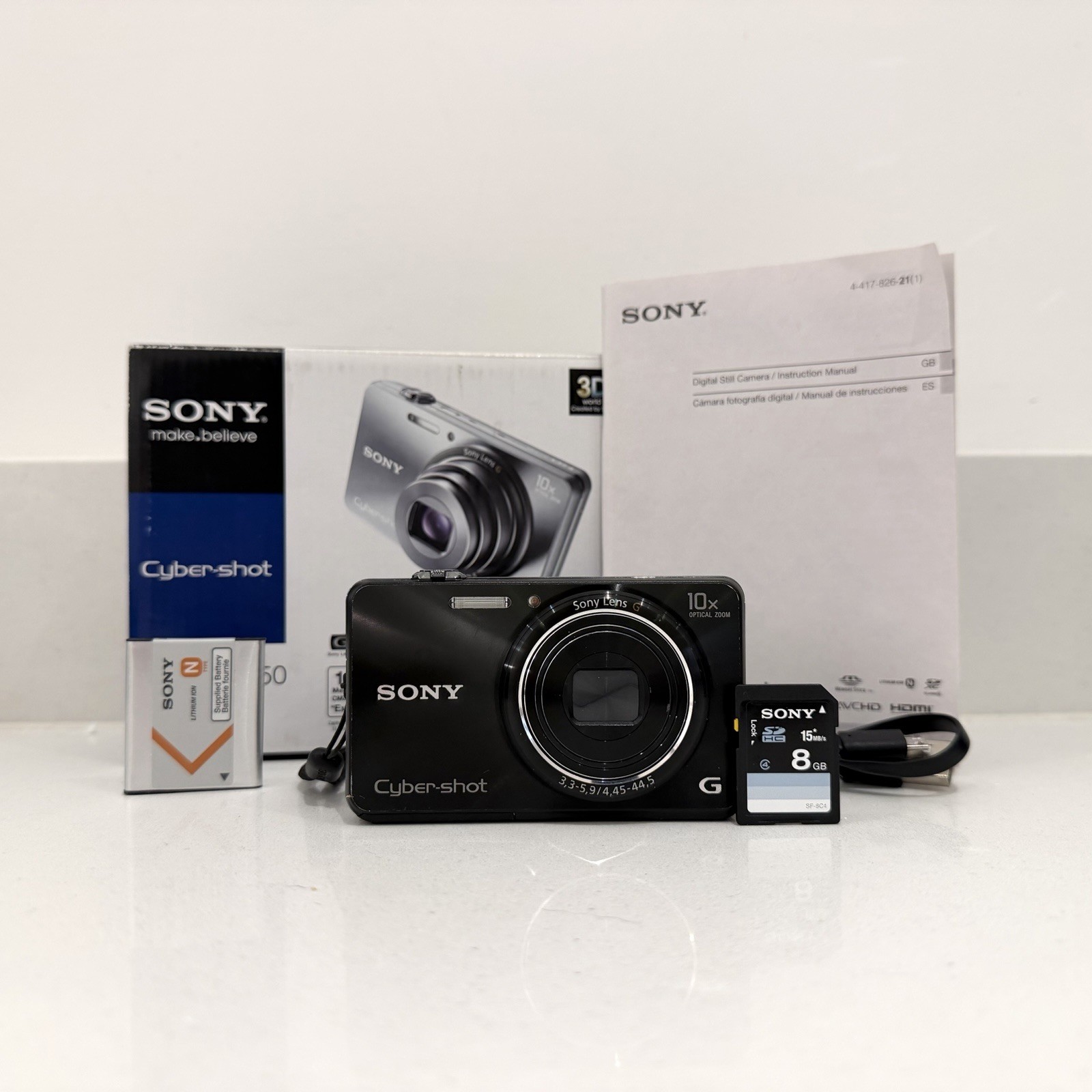 Sony Cyber-shot DSC-WX150 18.2MP Digital Camera Black - Full Kit & Tested