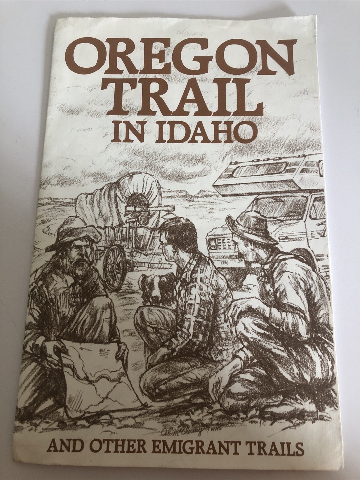 Oregon Trail in Idaho and other emigrant Trails, fold out detailed trail map exc