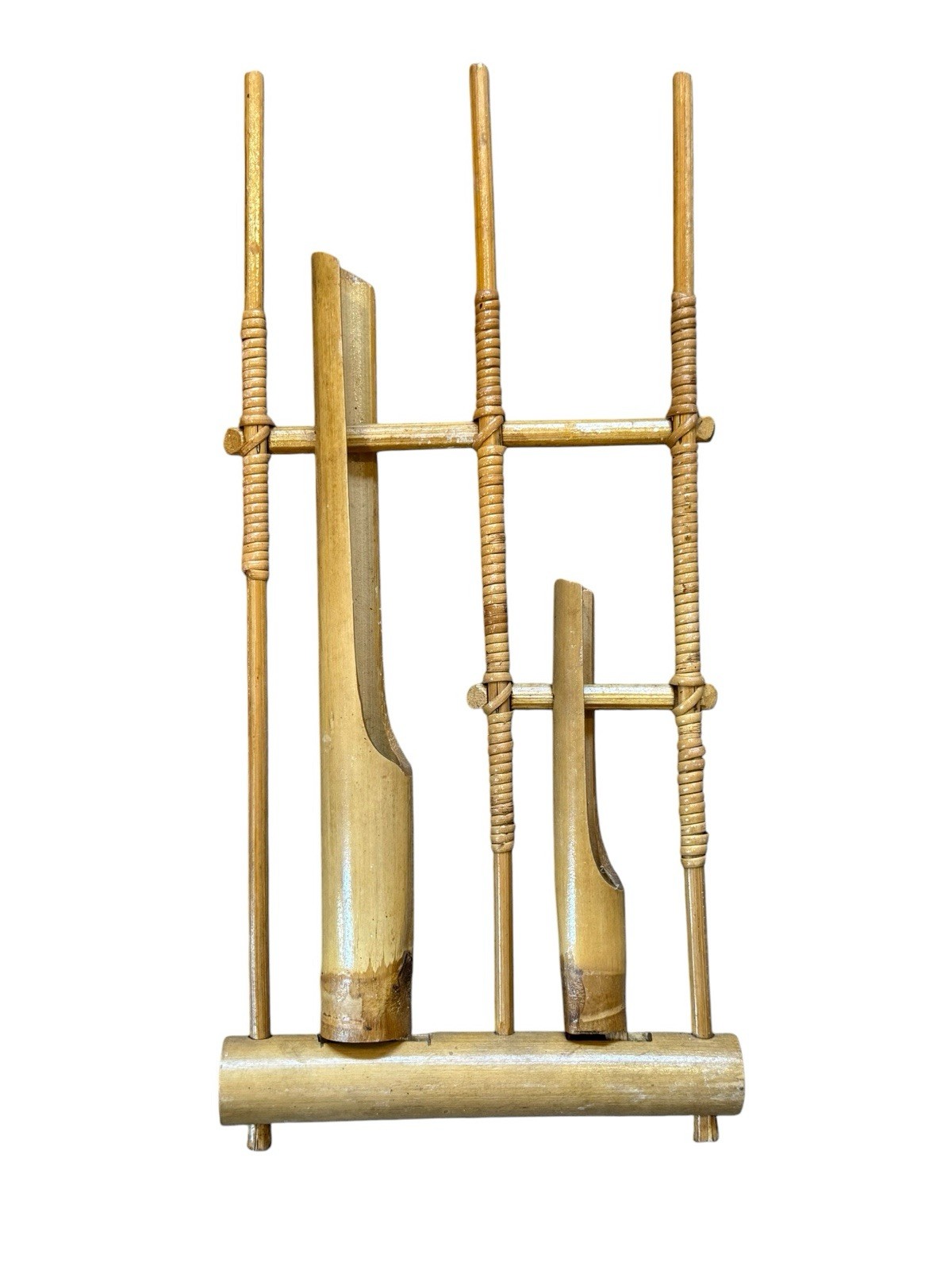 Vintage Angklung Traditional Java-Sudanese Bamboo Musical Instrument