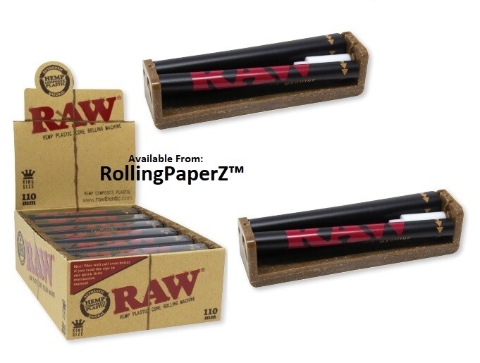 BUY 2 - RAW KING SIZE CONE ROLLING MACHINES - CONE ROLLERS 110mm w/ Instructions