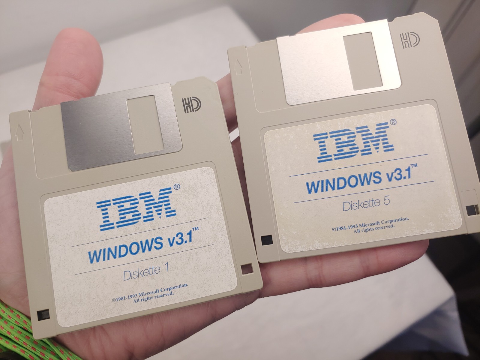 IBM branded Microsoft Windows 3.1 & PC DOS 6.1 Floppy Discs 3.5" OEM