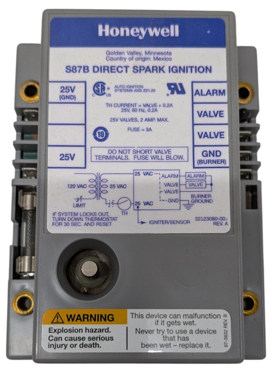 Honeywell S87B Direct Spark Ignition Control S87B1008
