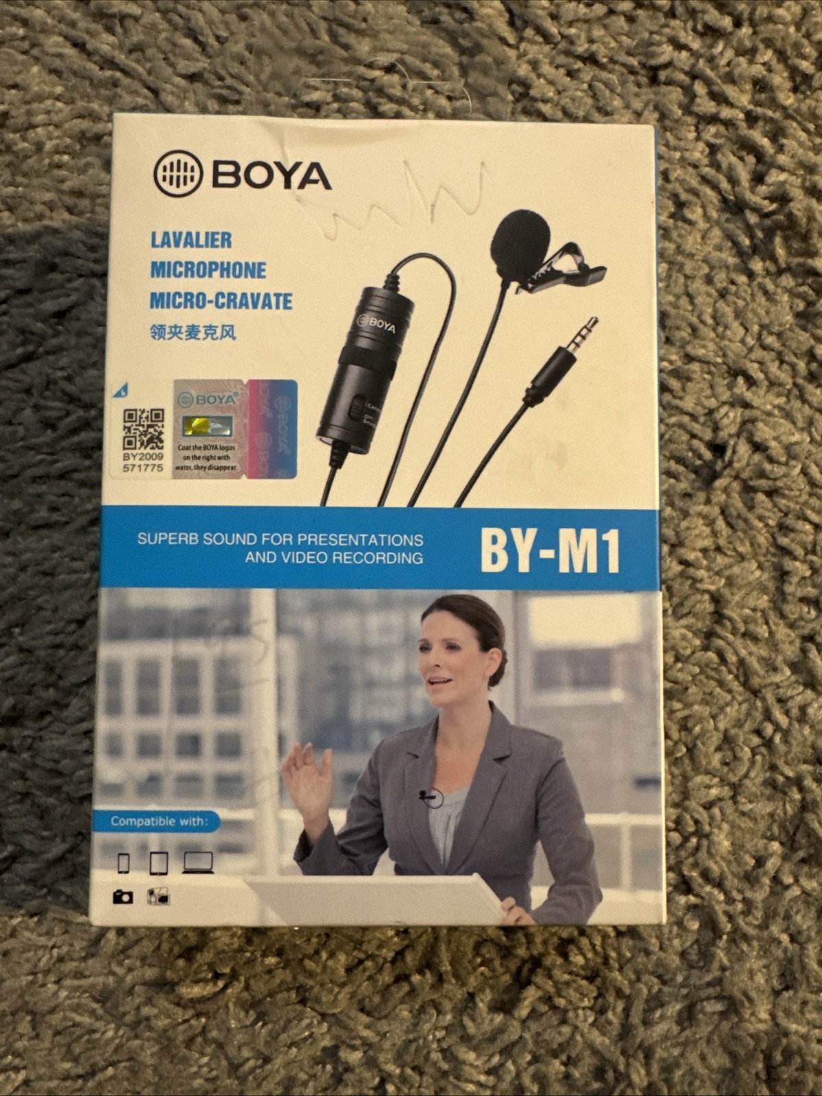 BOYA BY-M1 Omni-Directional Lavalier Microphone 6m Cable, 3.5mm (G15)