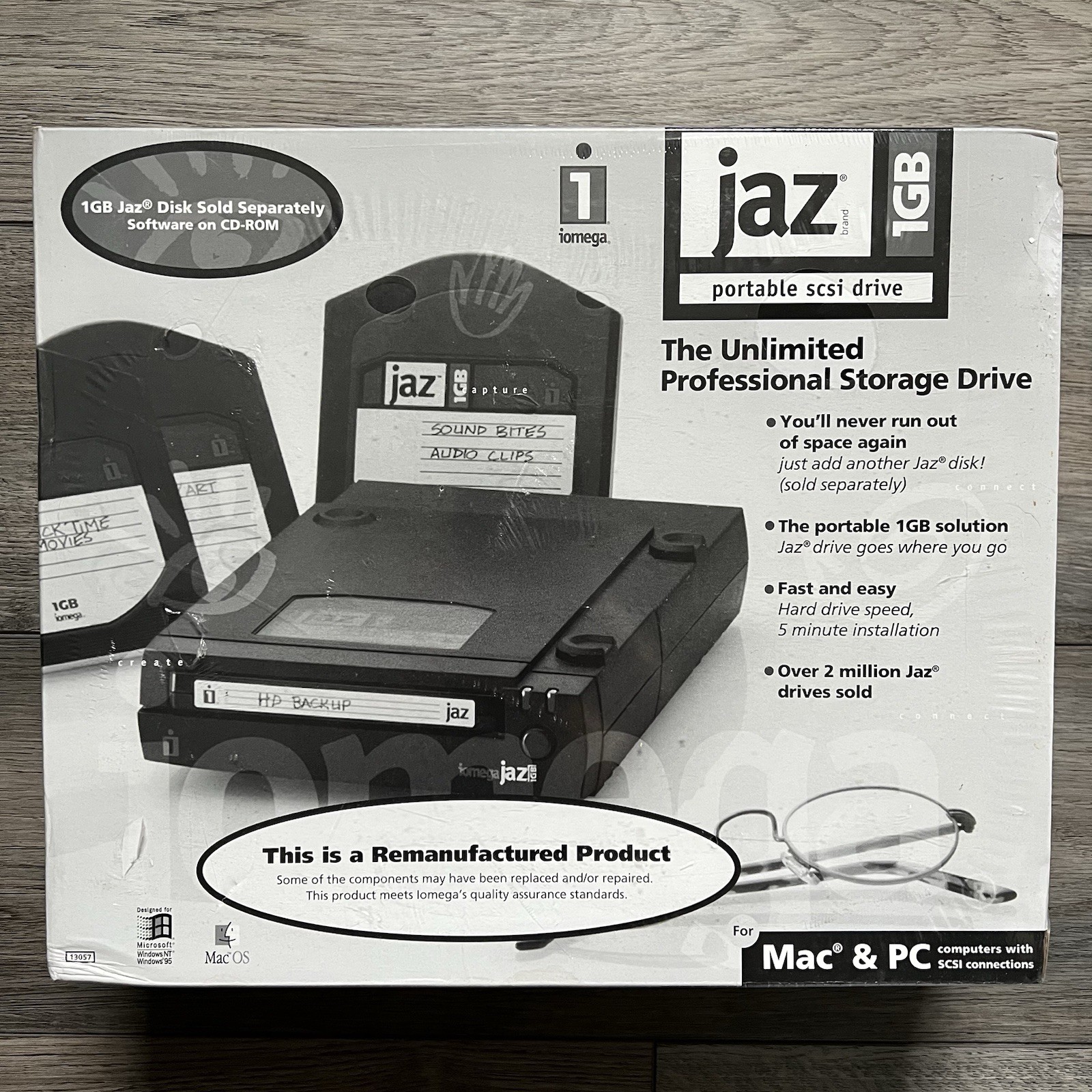 Iomega JAZ 1GB Portable Ultra SCSI Drive Storage for PC / MAC NEW SEALED