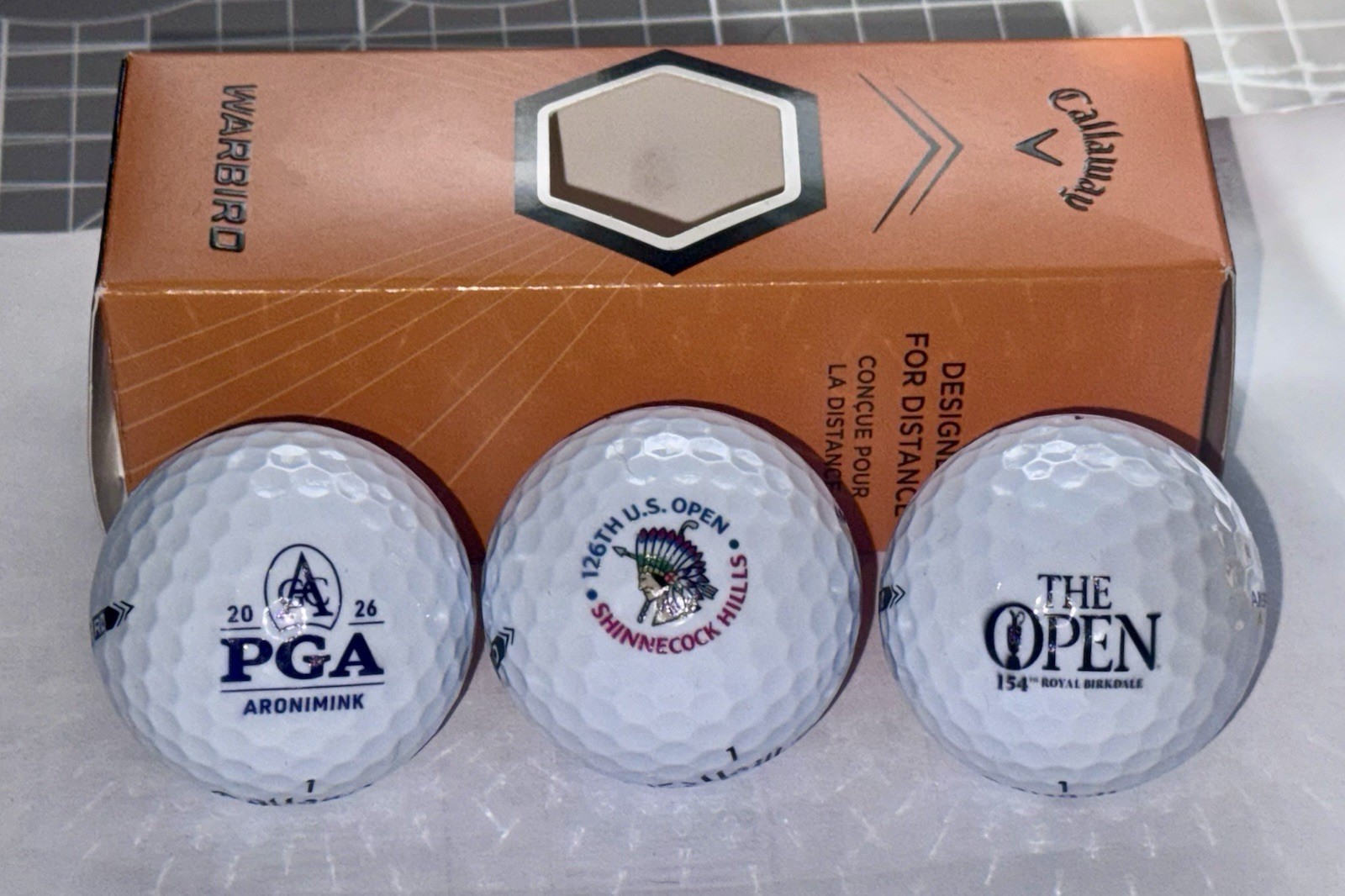 US Open PGA  The Open 2026 Callaway Warbird Golf Ball Set