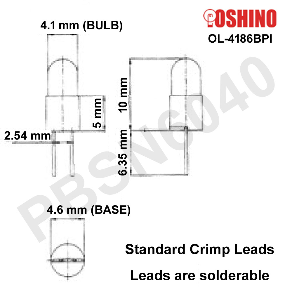 (10) Sub-Miniature 12 Volt Incandescent Bulbs (Size: approx 4.5 mm D x 3/8" H)