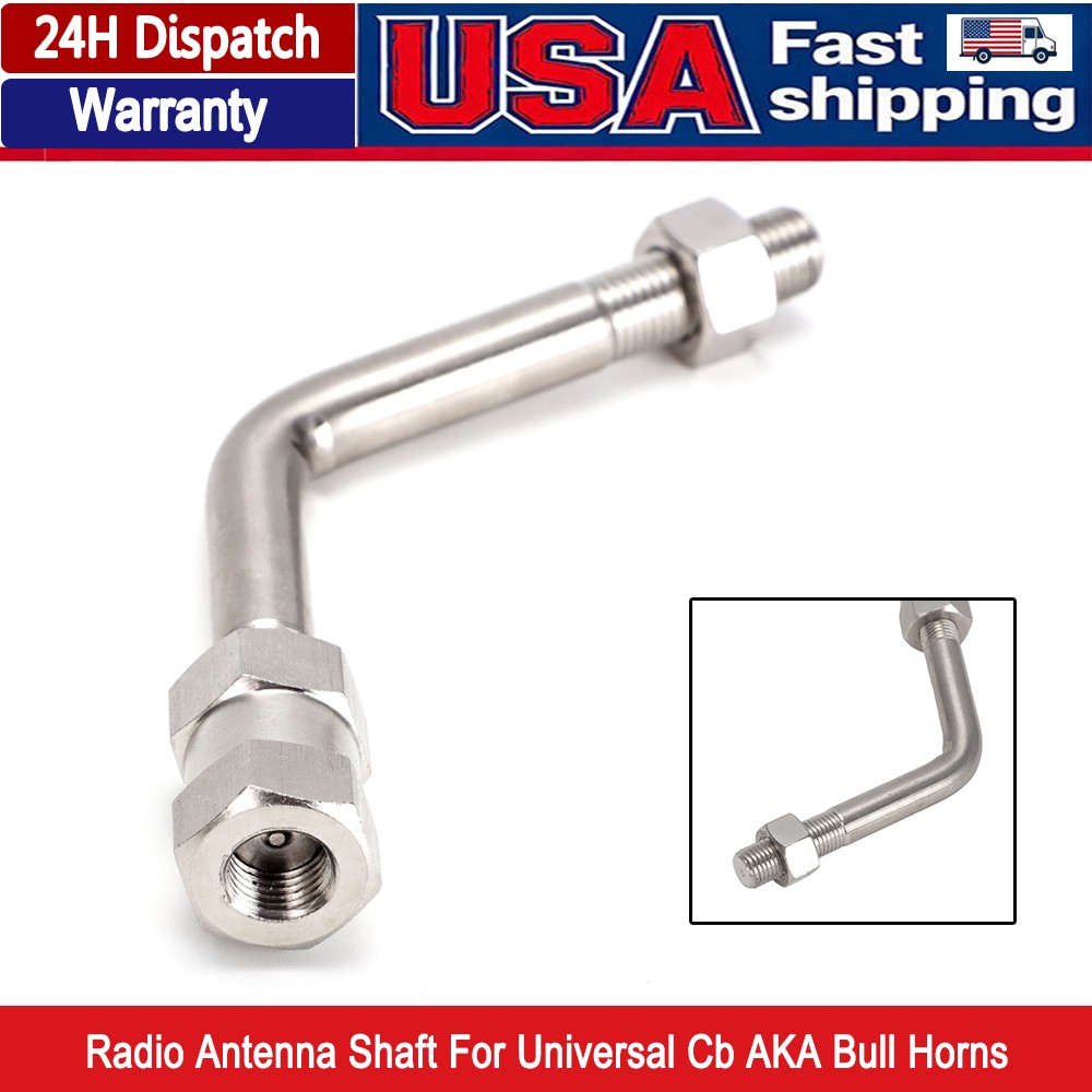 1PC Universal CB Radio Antenna Shaft For AKA Bull Horns Stainless Steel (Single)