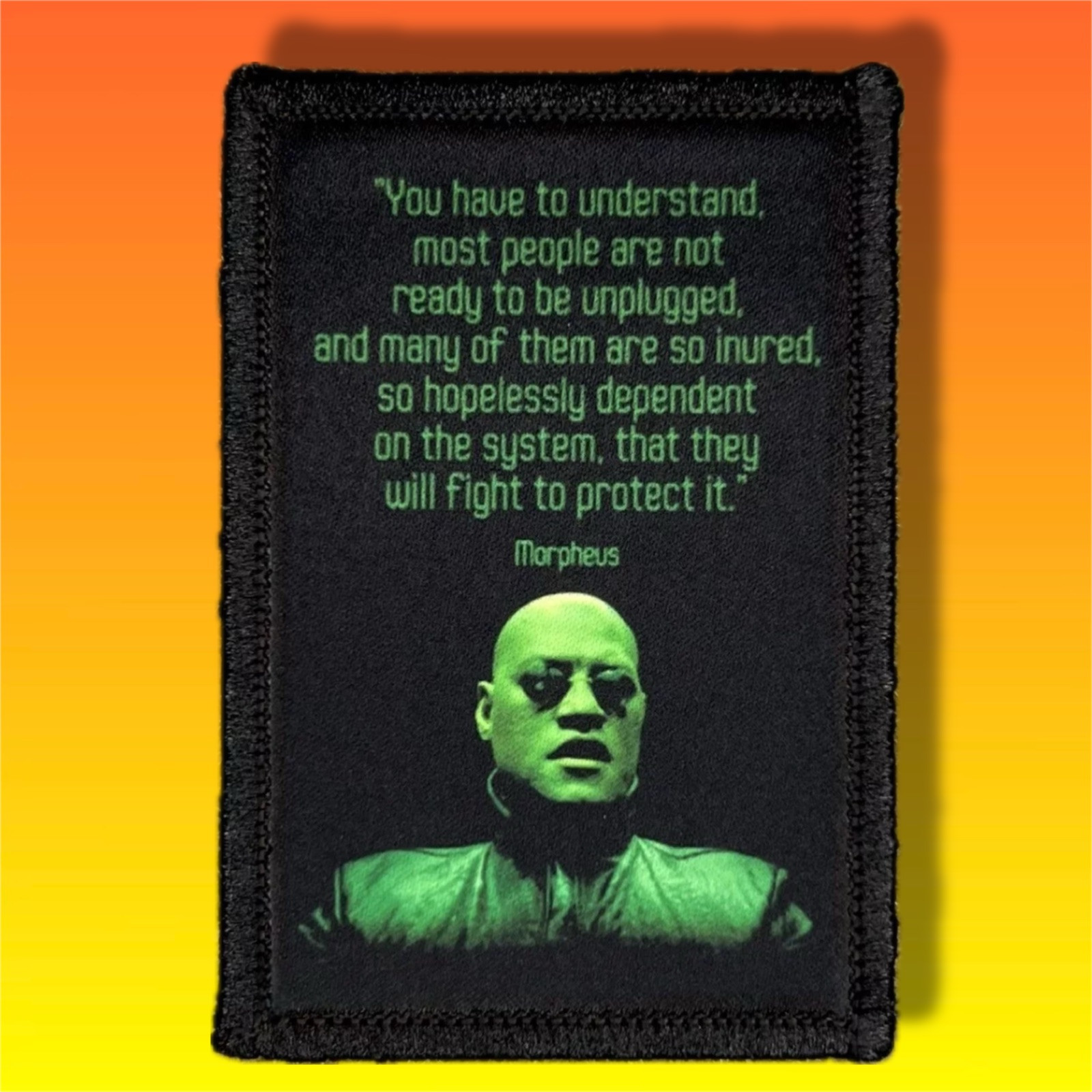 The Matrix Morpheus Morale Patch / Military Badge ARMY Tactical Hook Loop 622