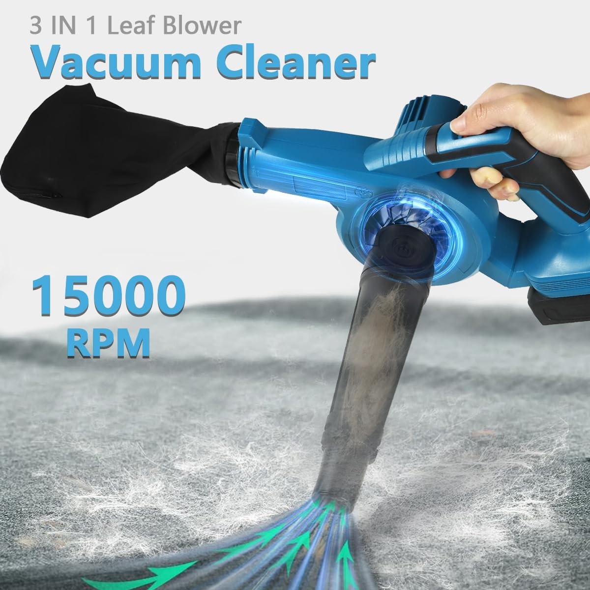 Small Leaf Blower Cordless Compatible with Makita 18V Battery,157MPH/64CFM Li...