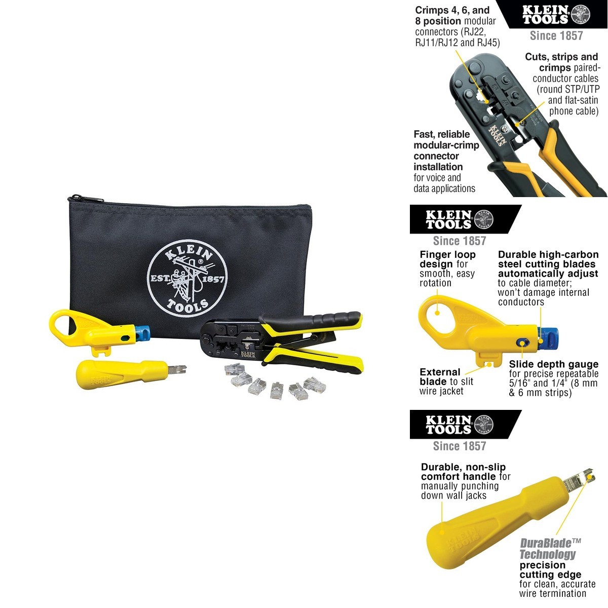 Klein Tools VDV026-212 Coax Installation Kit with Storage Bag