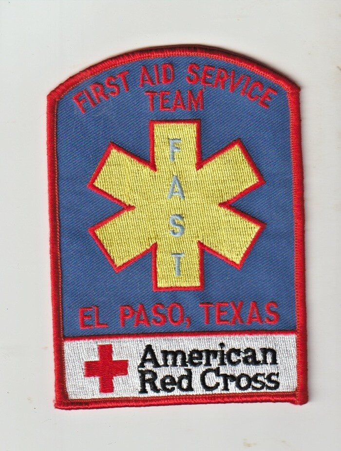 El Paso FAST EMT First Aid Service Team Red Cross patch shipped from Australia