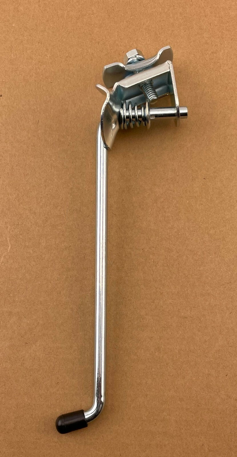 NEW! GENUINE VINTAGE 9" CENTER LOWRIDER BICYCLE STEEL KICKSTAND IN CHROME.