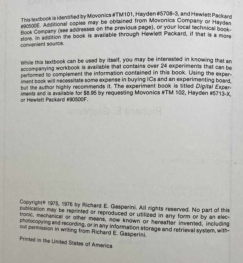 DIGITAL TROUBLESHOOTING - Richard E Gasperini (1976) Vintage Electronic Theory
