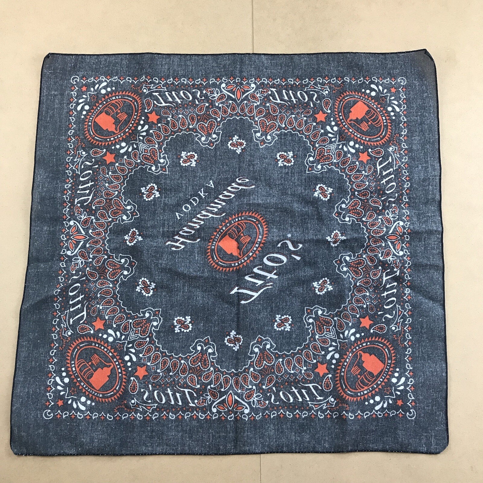 Tito's Handmade Vodka Bandana Handkerchief Black SKU2259