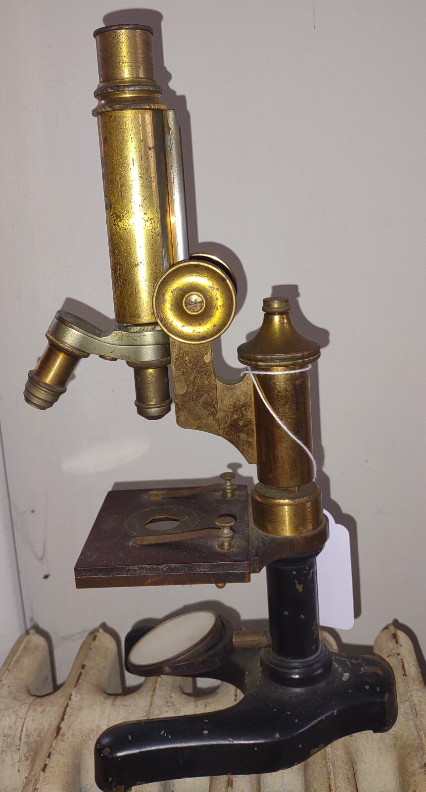 E. Leitz Wetzlar Antique Brass Microscope 1910 No. 82740 