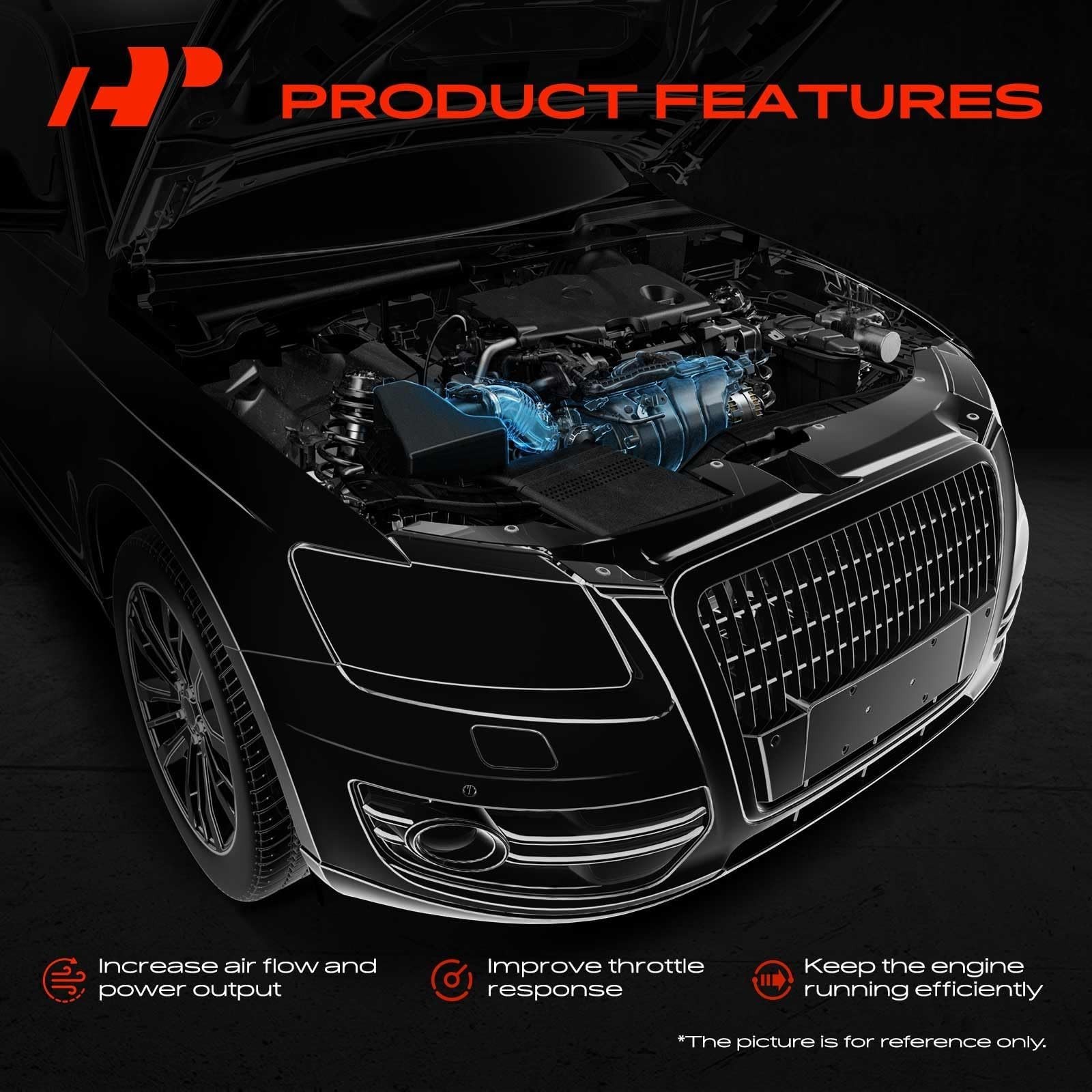 Engine Air Intake Hose Tube with Clamps Compatible with Honda Odyssey 2011 2012