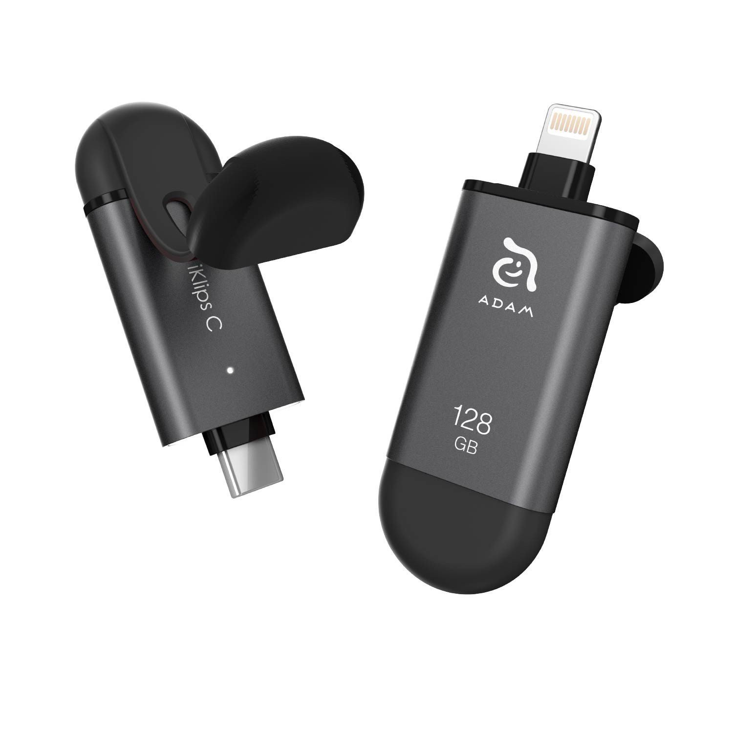 ADAM elements iKlips C USB-C & Lightning Flash Drive 128GB for iPhone & iPad