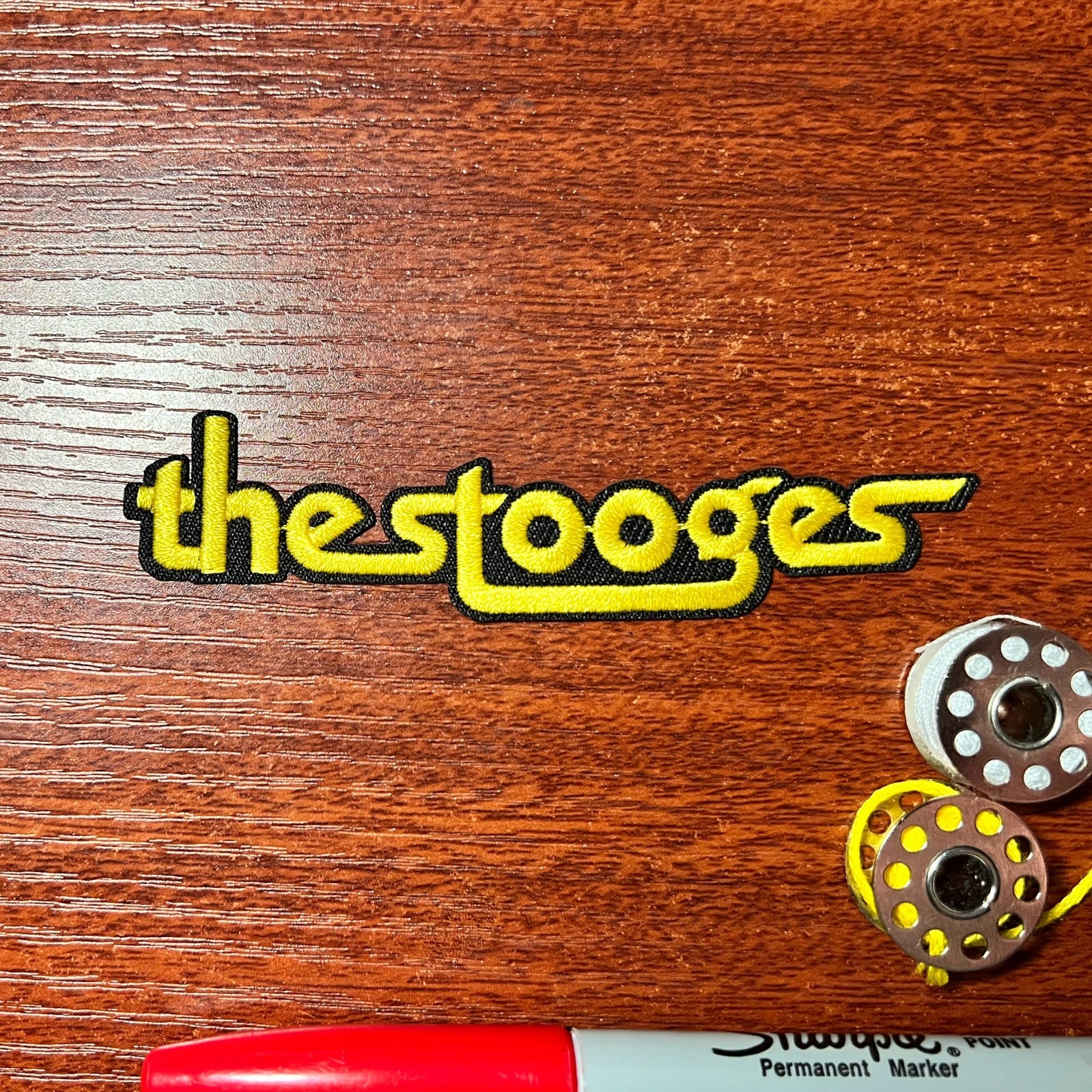 The Stooges Band Patch Iggy Pop 60s Garage Punk Rock Embroidered Iron On 4x1.5"
