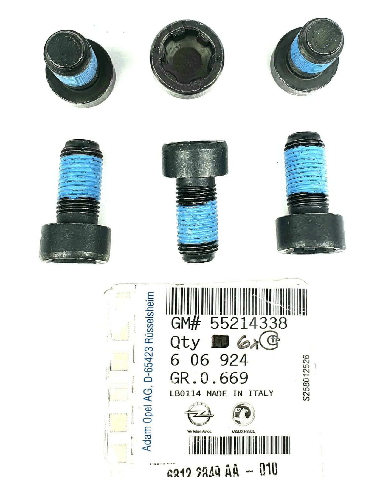 6X Original Opel SKT Bolts Flywheel Vectra C Insignia Zafira B - 55214338