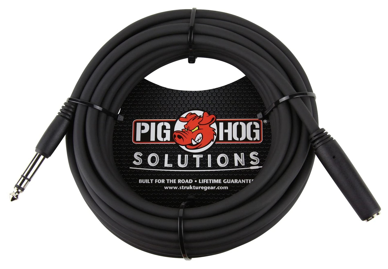 25ft 1/4" TRS Headphone Extension Cable Female to Male Heavy Duty Black Audio