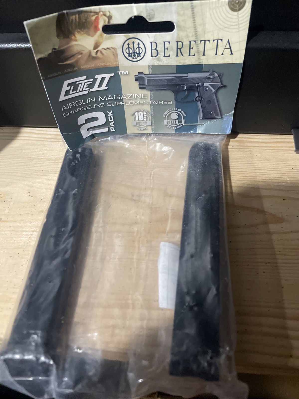 New 2 pack Umarex 19 Round BB Air Gun Magazine Beretta Elite II, XBG, TDP45