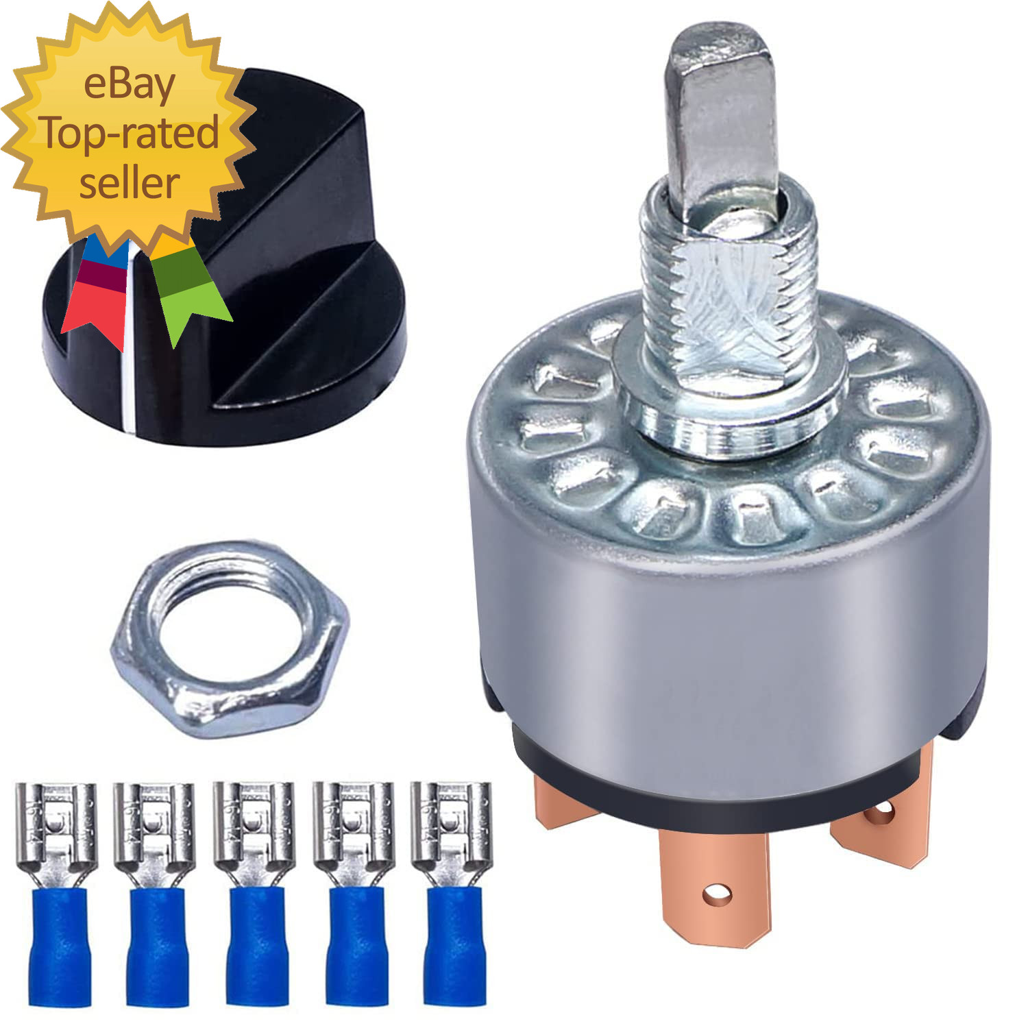 Rotary Switch 4 Position 3 Speed Fan Switch 12A 250V/16A 125V Metal Fan