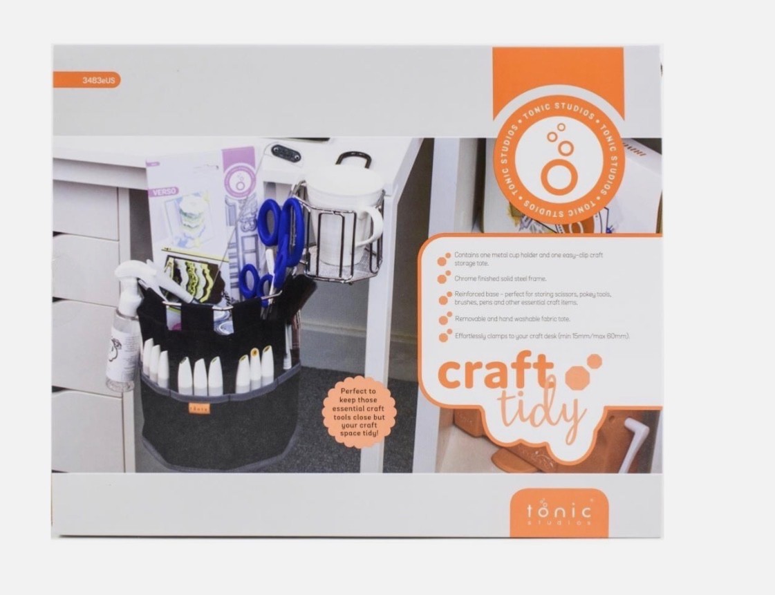 Tonic Craft Tidy- C  Table cup Holder and Trash Bin Crops scrapbooking crafting