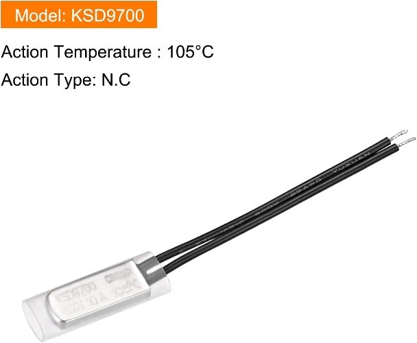 KSD9700 NC 105C Temperature Control Switch Thermostat Thermal Prot Style: 105C