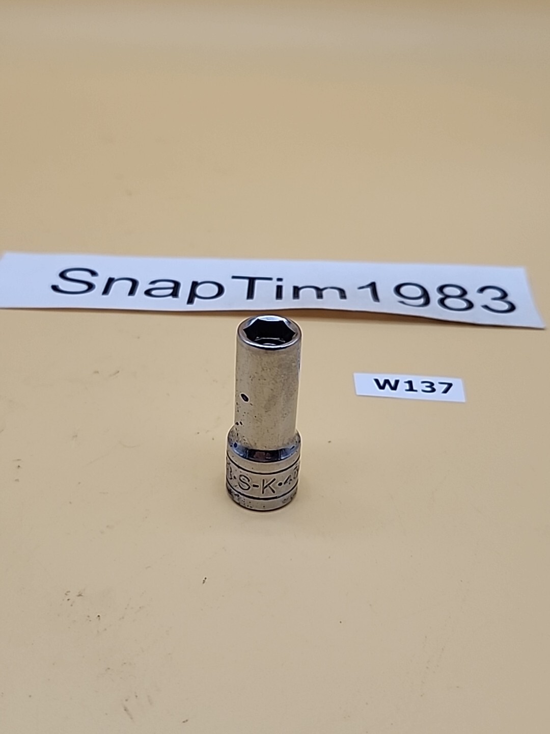 SK Tools 3/8” Drive 3/8” Deep 6 Point Chrome Socket  #40412  USA.