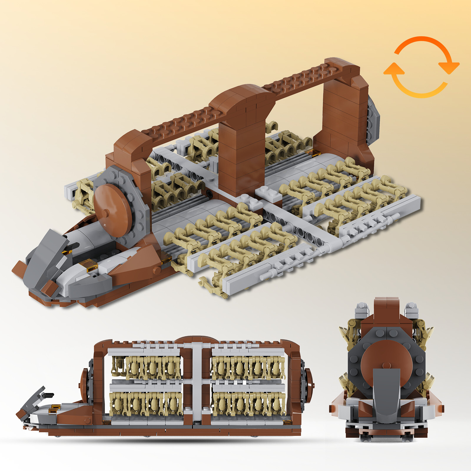 Robot Platoon Attack Aircraft and Destroyer Building Blocks MOC Model Bricks Toy