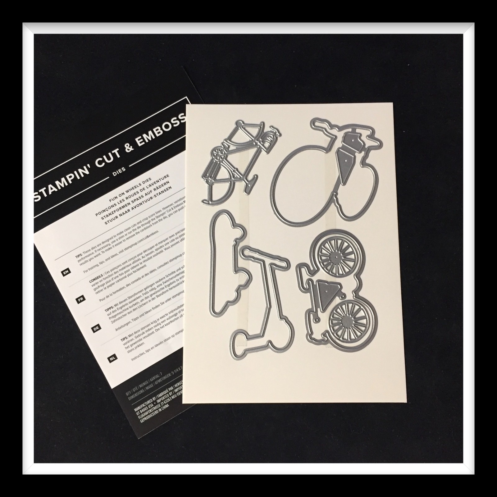 Stampin' Up! FUN ON WHEELS DIES - make a bike!   ***NEW*** #18