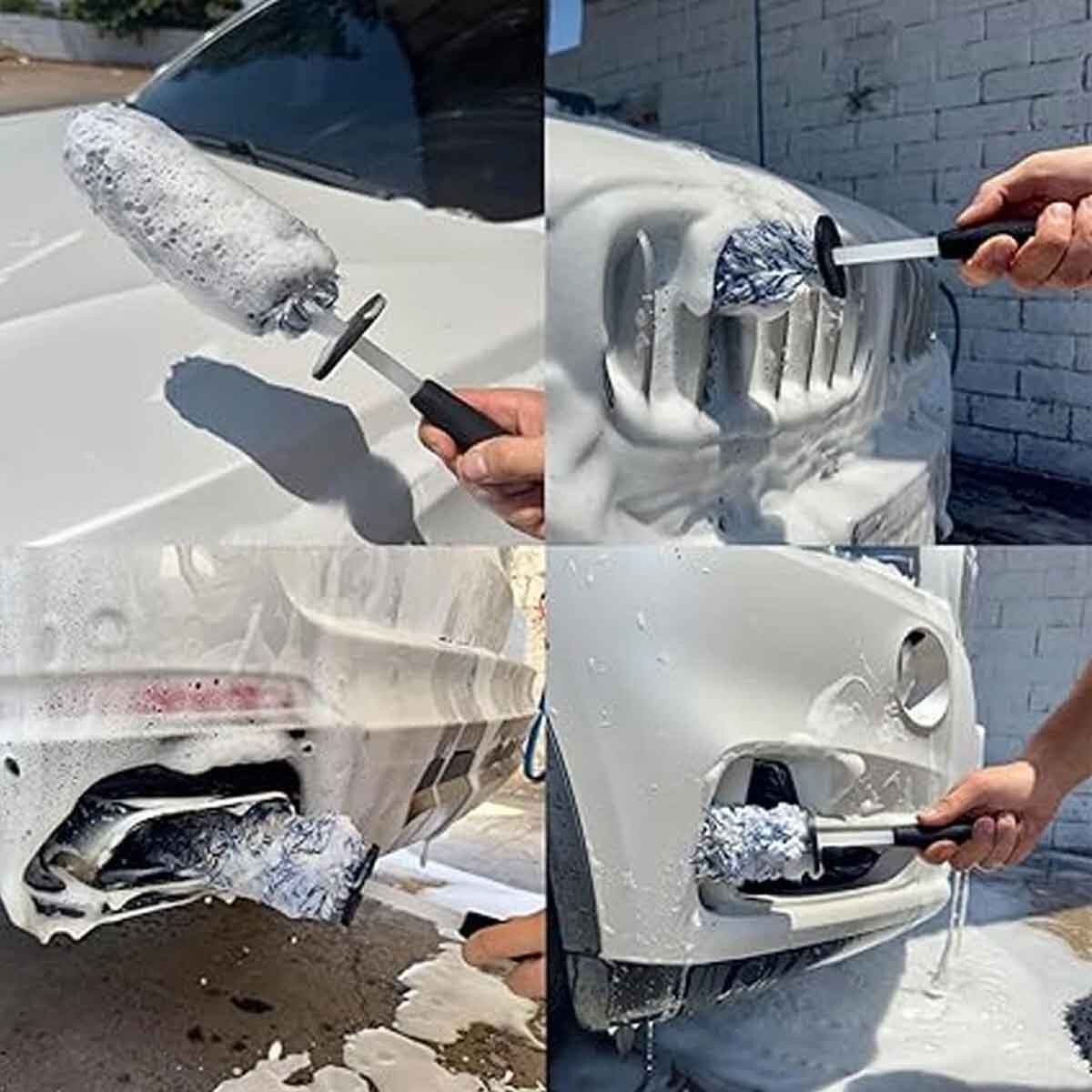 Car Detailing Brush Set, Cleaning Kit, Windshield Tool, Interior/Exterior Wheels