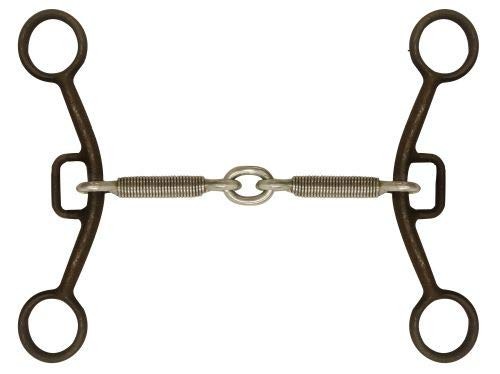 Showman Antique Brown Steel Shank Bit w/ Jointed Wire Wrapped Lifesaver Mouth