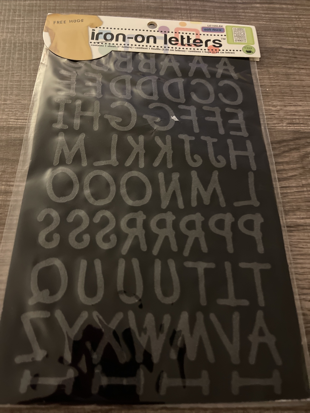 Dritz Iron-On Letters "BLACK" Lemonade 1"  LE100LBK