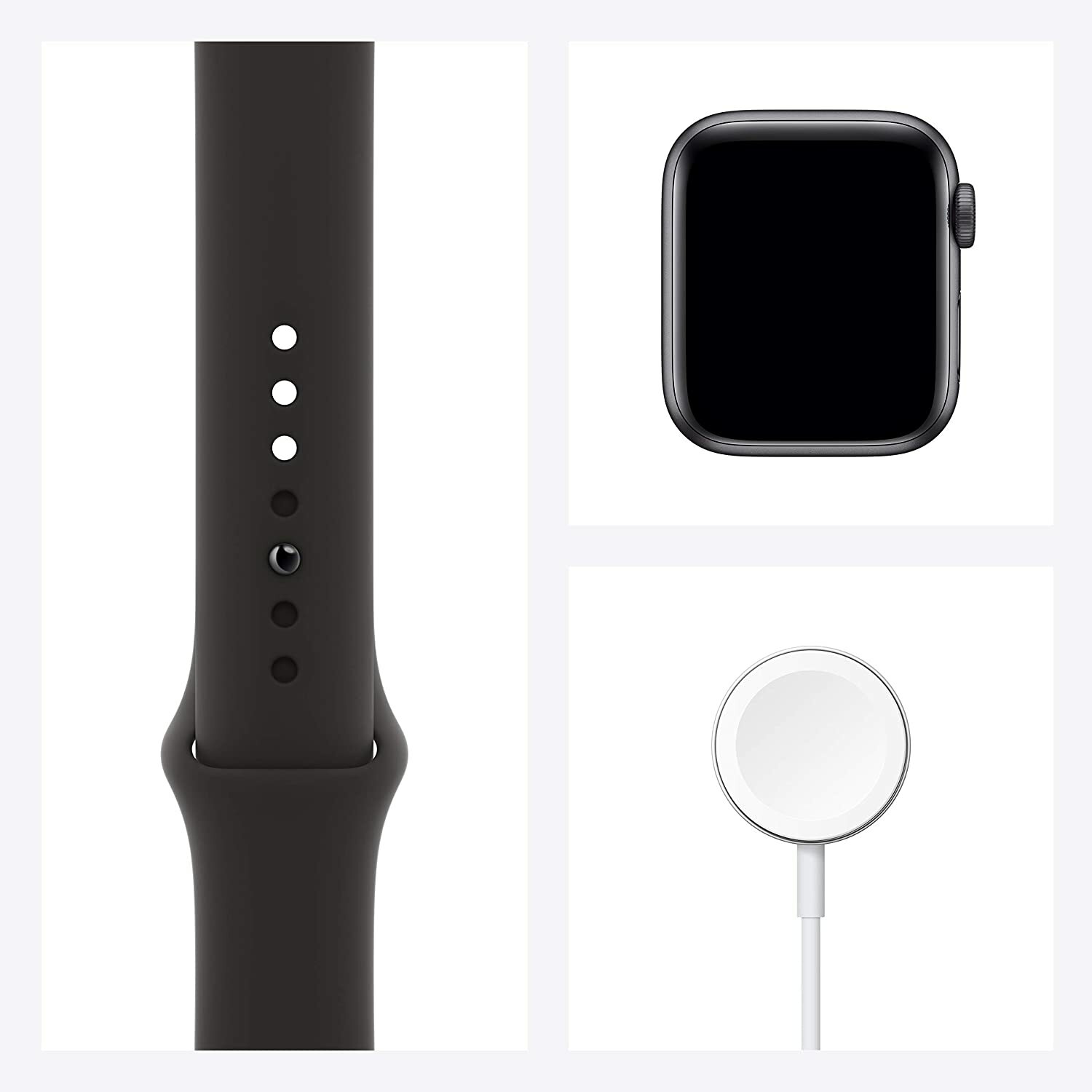 Apple Smart Watch SE GPS 40 mm MYDP2LL/A Space Gray Alumin Case Black Sport Band