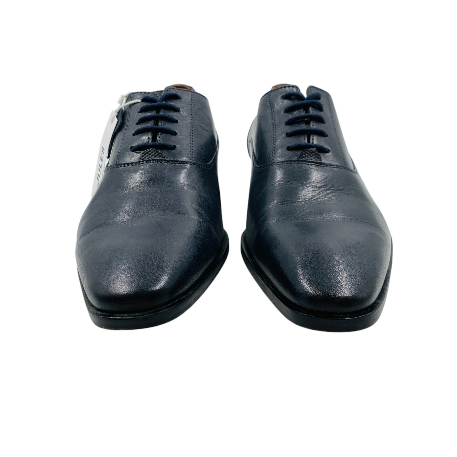 JULES Mens Dark Blue Designer Leather Formal Shoes EUR 41 UK 7 US 7.5