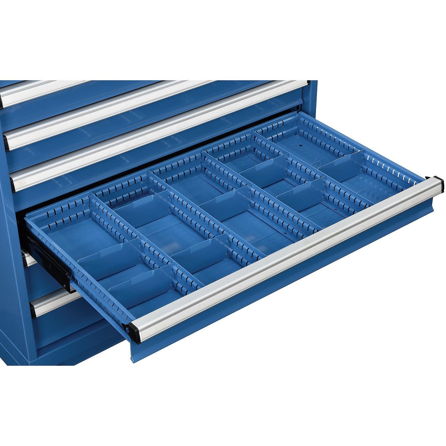 2-4/5"H Metal Divider Kit For Modular Drawer Cabinet 4"Hx36"Wx24"D Blue