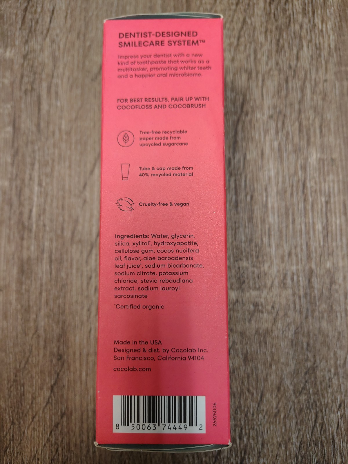 Cocolab Cocoshine Whitening n-HA Hydroxyapatite Toothpaste - Lychee Breeze 4oz