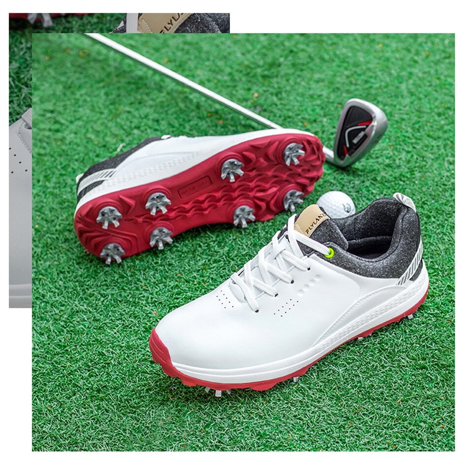 Waterproof Men's Golf Shoes Professional Golf Spikes Shoes Non-Slip Sneakers