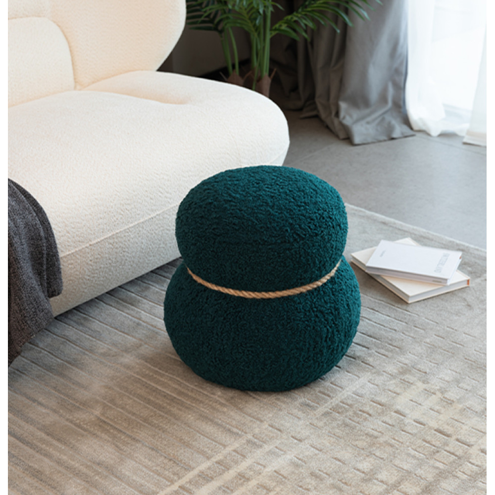 Green Suitable Light Camel Snowman Stool Playful & Cute with Plush Grig Cushions