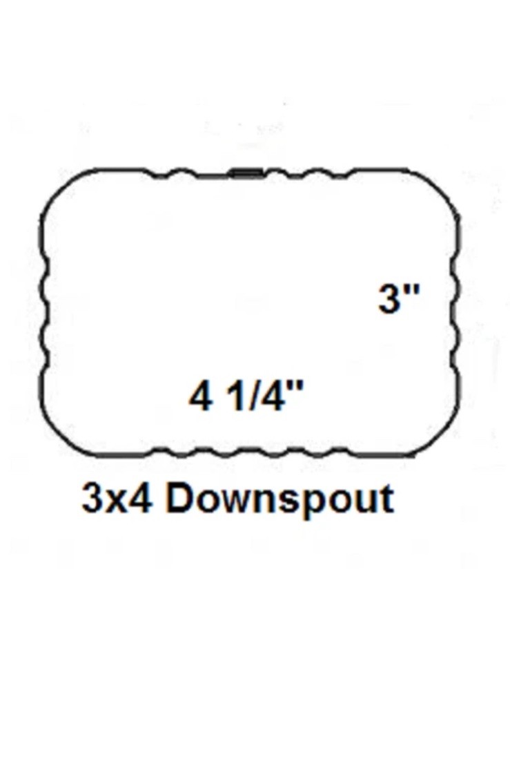 Downspout Gutter Y Connector 3x4 Upright High Gloss White
