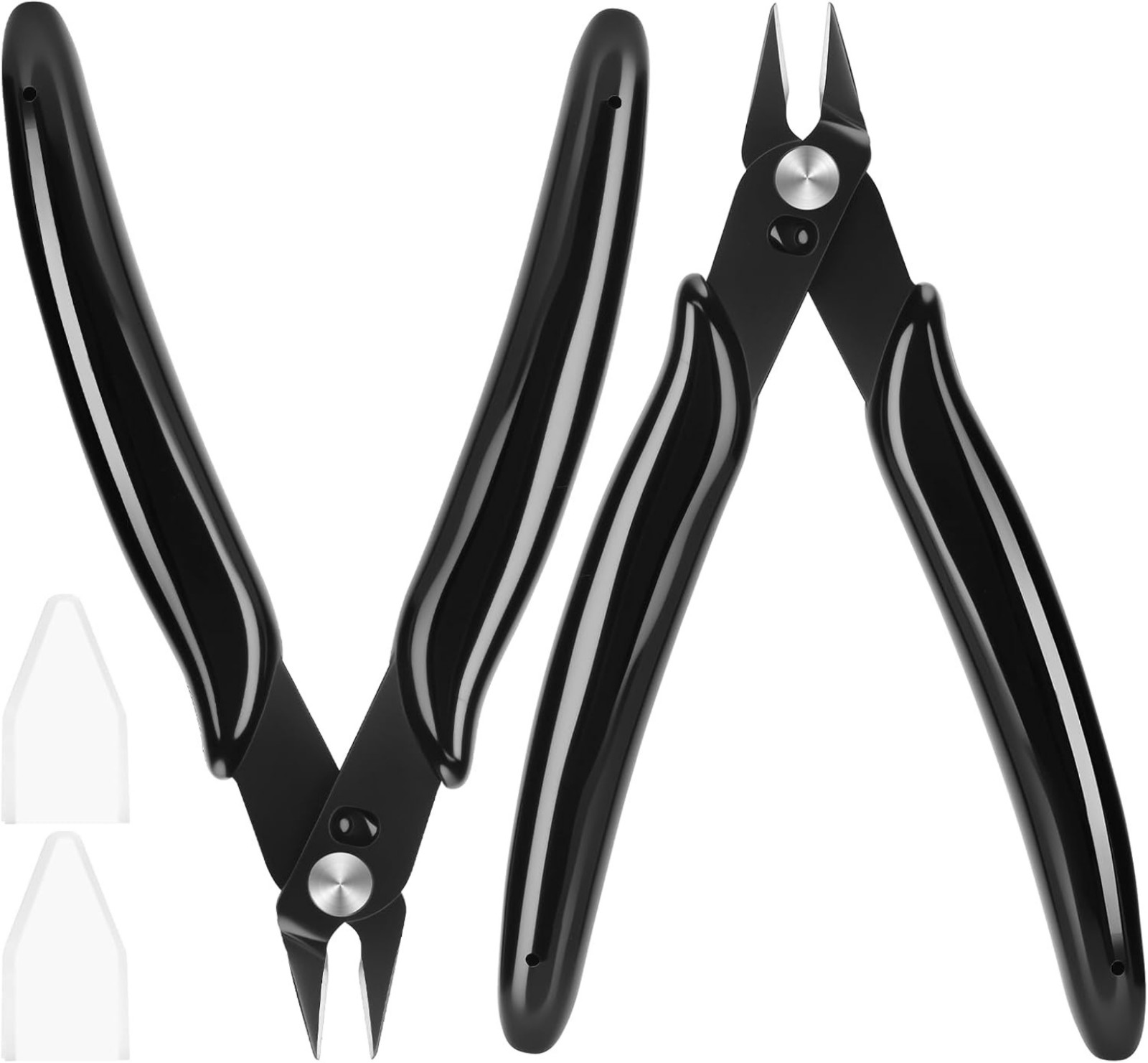 5 Inch Micro Flush Cutter 2 Pack - Spring Loaded Wire Cutters for Jewelry Making