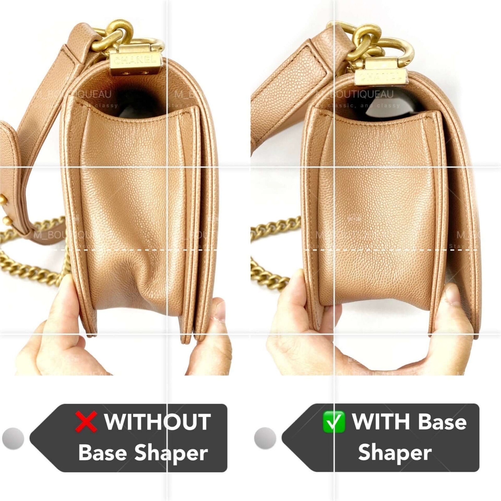 Base Shaper Bag Insert Saver For CHANEL Small Boy Bag