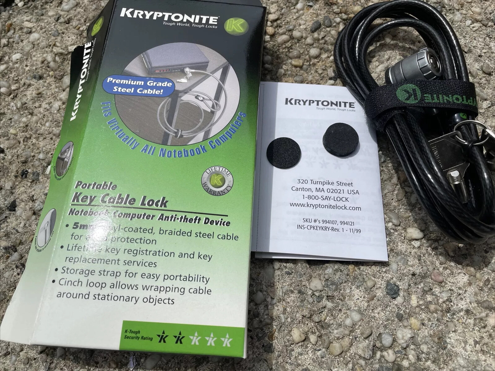 Kryptonite 5mm Key Cable Lock Notebook Computer Anti Theft