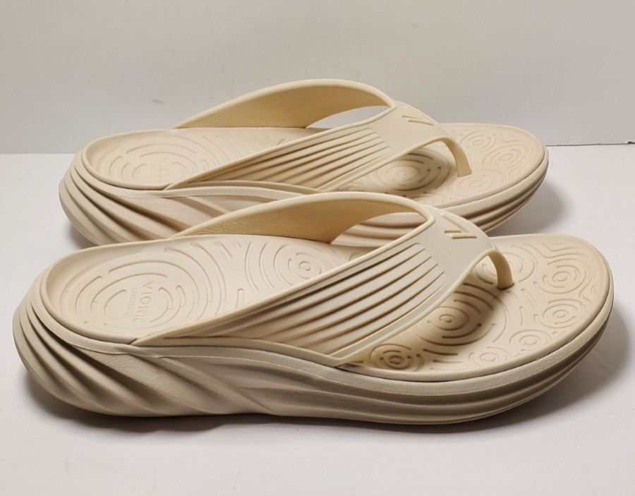 Vionic Tide RX Unisex Cushioned Orthotic Sandal Cream Size Men 9 Women 11